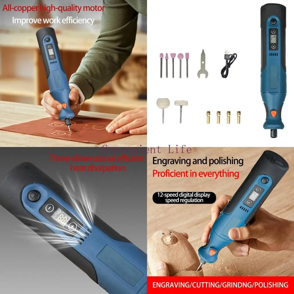 

L1EE High Power 60W Electric Rotary Tool Multi Purpose Engraver For Wood Metal Plastic Ceramic With Variable Speed Control