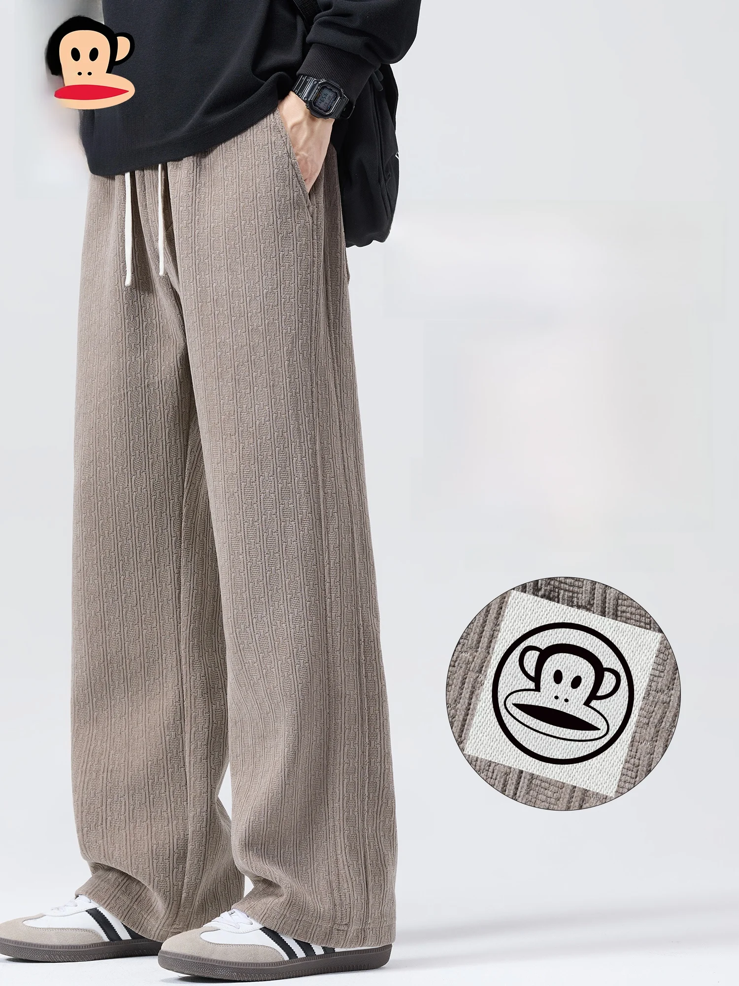 

Мужские удобные свободные брюки PaulFrank прямого кроя, повседневные, зимние, новые, из прочного полиэфирного волокна, легкие в уходе, длинные брюки