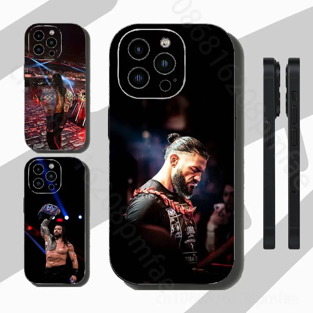 Funda para Teléfono con Diseño del Luchador R-Roman Reigns para iPhone 17, 16, 15, 14, 13, 12, 11 Pro, Max, Plus, X, XS, XR, SE, Mini