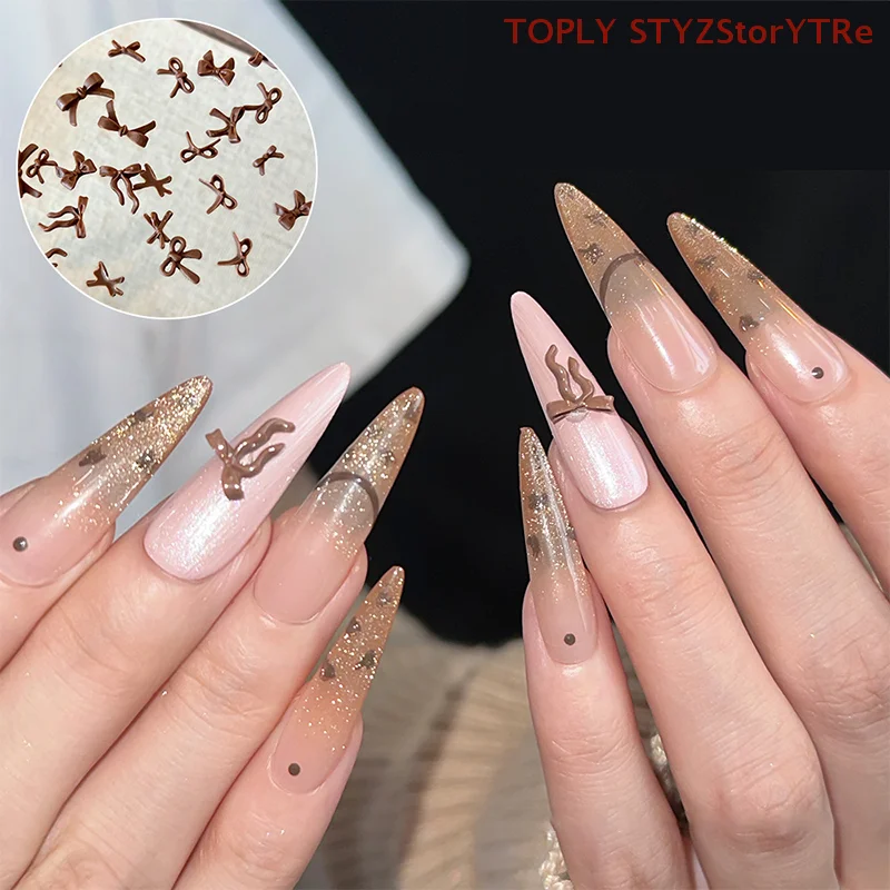 50 stks Leuke Boog Beer Capybara Hars Nail Art Decoraties 3D Vlinder Nail Charm Sieraden Mode DIY Accessoires Manicure