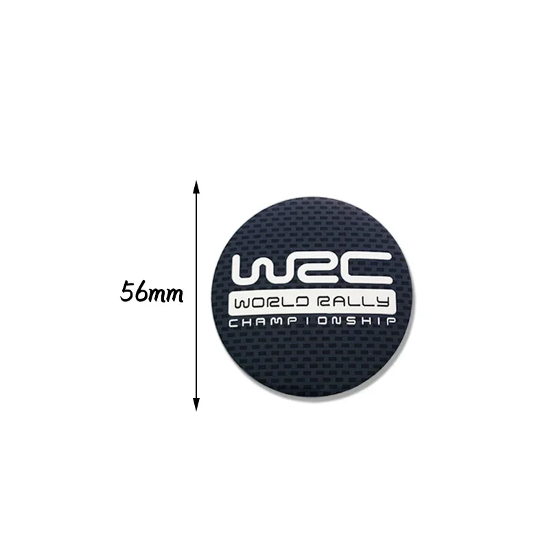 4Pcs 56mm WRC Emblem Car Wheel Center Hub Caps Stickers For TESLA Mercedes Benz Chevrolet AUDI JEEP BMW MAZDA SUBARU