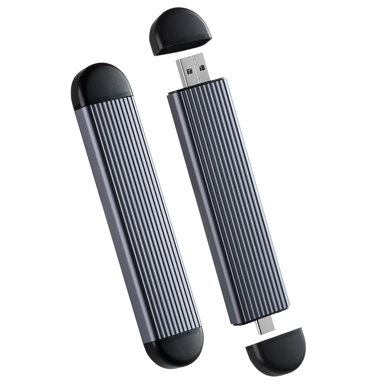 M. 2 Gehäuse Mobile Solid-State-Laufwerksboxen unterstützt NVMe SATA-Protokoll Typ-C USB3.2 Gen2 10 GB SSD-Gehäuse für Mac Windows OS – Detail 3