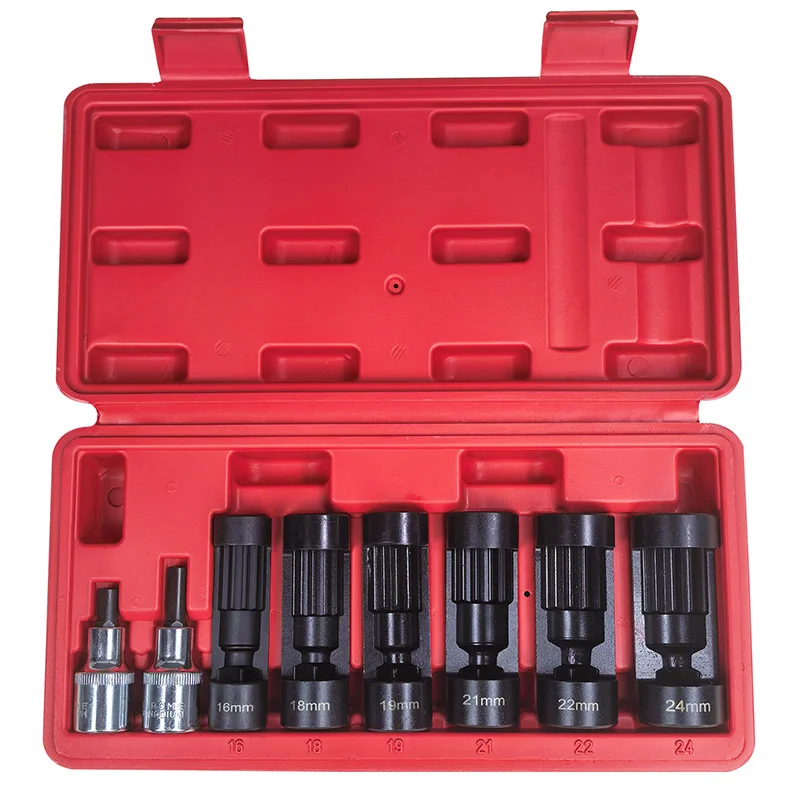Rear Shock Disassembly Tool 8Pcs Pass-Thru Strut Socket Set for Porsche Macan Shock Absorber Mount Nut Removal Tool  Front