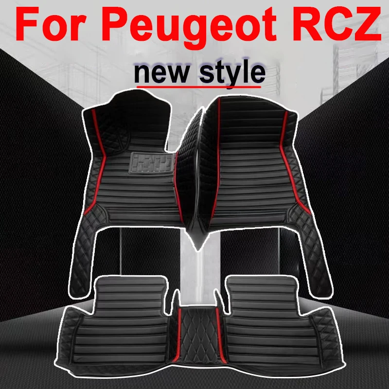 

Car Floor Mats For Peugeot RCZ T75 2009~2015 Luxury Leather Mat Rugs Carpets Durable Pad Set Car Accessories Interior Parts 2010