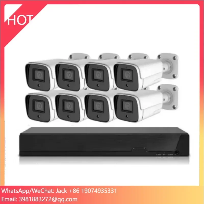 8MP 8CH Xmeye Netzwerk Video Recorder POE NVR Kit 8MP Metall IP Kameras Drahtlose POE Bullet Sicherheit CCTV 8CH 8MP POE NVR Kits