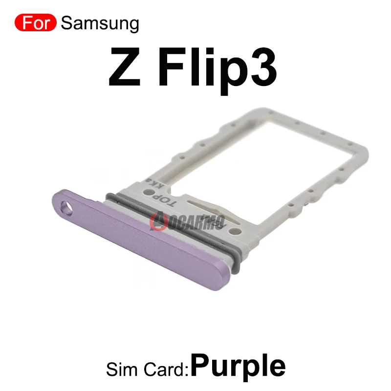 1 peças de reposição do entalhe do suporte do cartão sim da bandeja dos pces para samsung galaxy z flip3 f7110