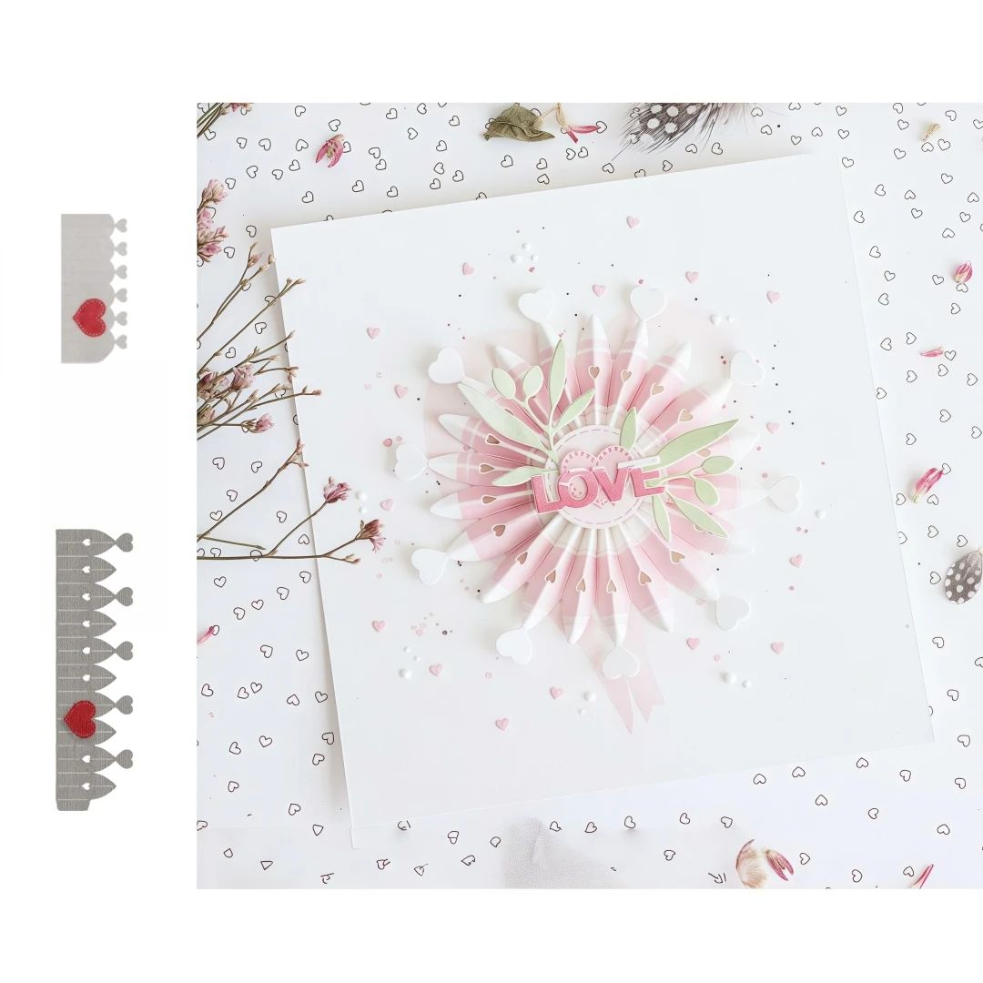 Neue Liebe Rosette Metall Stanzform für DIY Scrapbook Kartenherstellung Vorlagen, Prägung Handwerk Dekoration