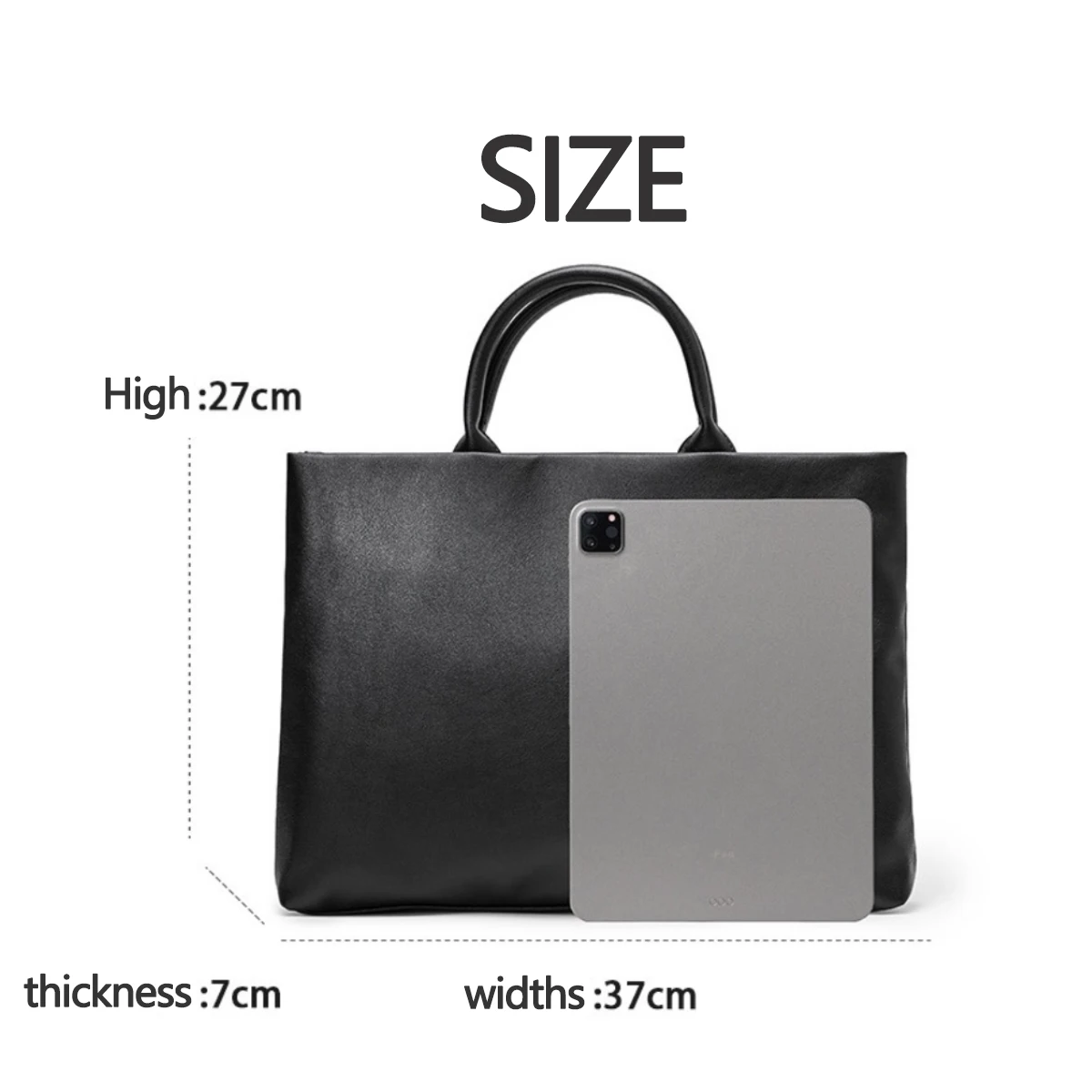 Luxury Leather Business Men\'s Handbags Travel Documents Computer Bag Briefcase Fashion Universal 14-inch Laptop Ipad Pro Cover