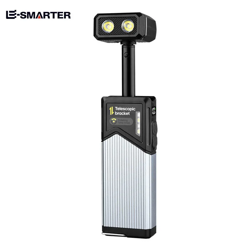 

Светодиодный магнитный рабочий фонарь, выдвижной 180° ° Вращающийся многофункциональный фонарик для проверки кемпинга на открытом воздухе