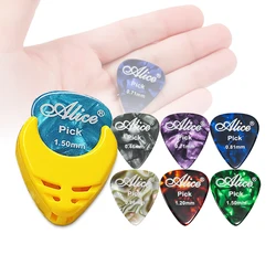 1/3 Sets Alice AP-A Celluloid Guitar Picks Colorful Smooth Durable 0.46-1.5mm With Pick Holder