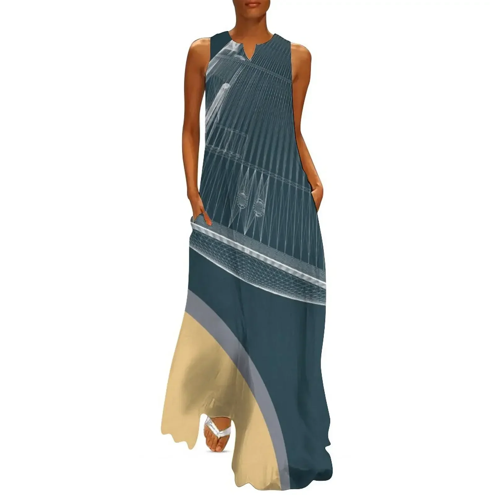 

Apollo 11 landing module Long Dress long dresses for women ceremony dresses beach dresses long sleeve Dress