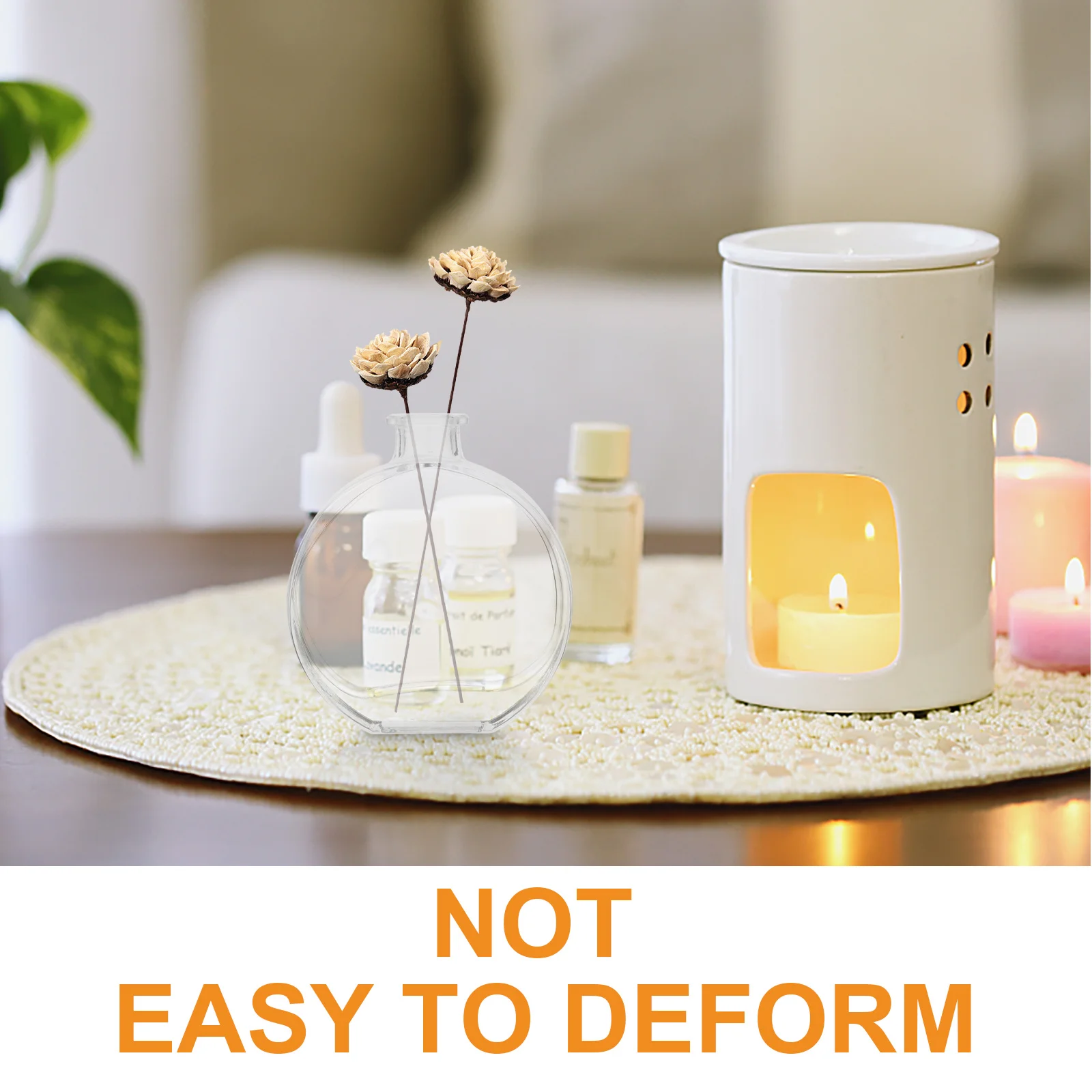 3 قطعة زجاجات ناشر الروائح الزجاجية سعة كبيرة زجاجة عطر فارغة لطاولة سطح المكتب المنزل مكتب الضروري النفط #2