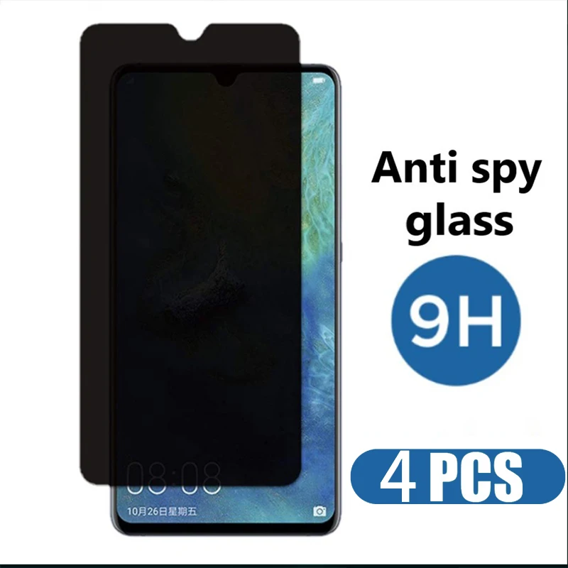 4 Pieces!9H privacy Screen Protector For Redmi Note 7 8 9 10 11s 12 Pro Anti-spy Tempered Glass for Redmi 10 10C