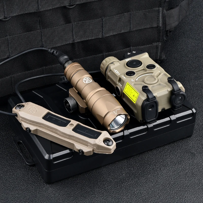 ยุทธวิธี OGL สีแดง/สีเขียว/สีฟ้าเลเซอร์ไนลอน Full Functoin & WADSN ไฟฉาย LED M300A M600C & Dual รีโมทปุ่มควบคุมสวิทช์