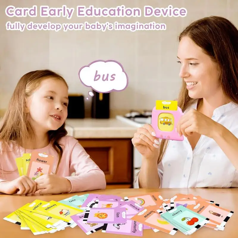 Talking Flash Cards Educational Toys Educational Alphabet Reading Toys Audible Learning Machine Birthday Gift For Girl Toddler