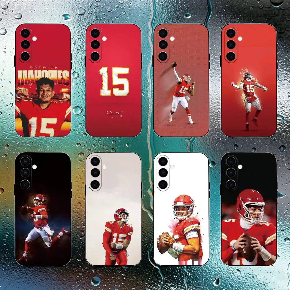 American Football Patrick M-Mahomes  Phone Case Black Silicone Soft For Samsung Galaxy A73,A72,A71,A70,A53,A52,A51