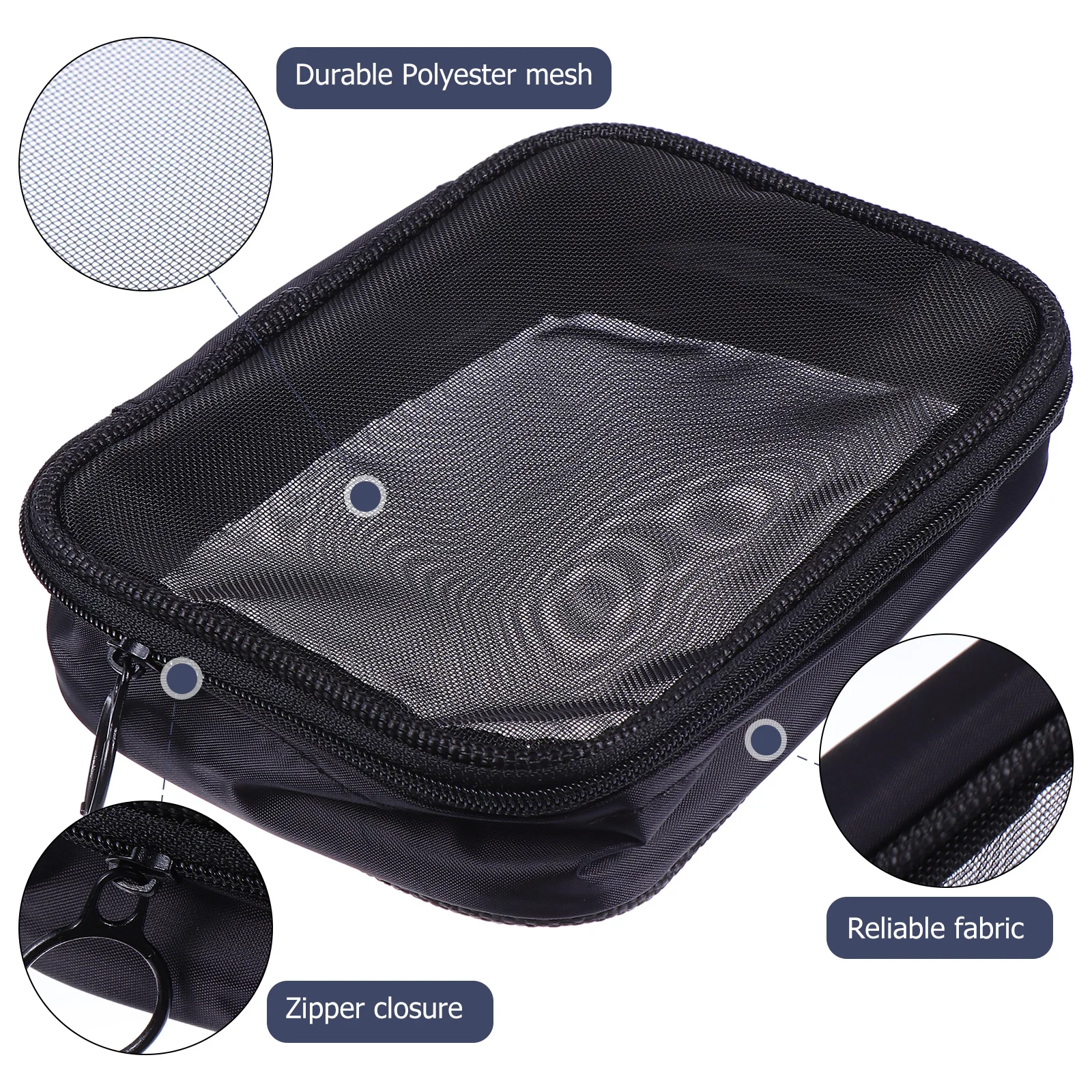 

2pcs Bag Portable Small Mesh Travel Toiletry Organizer Pouches For Makeup Case Travel Pouch For Toiletries Storage Brush Holder