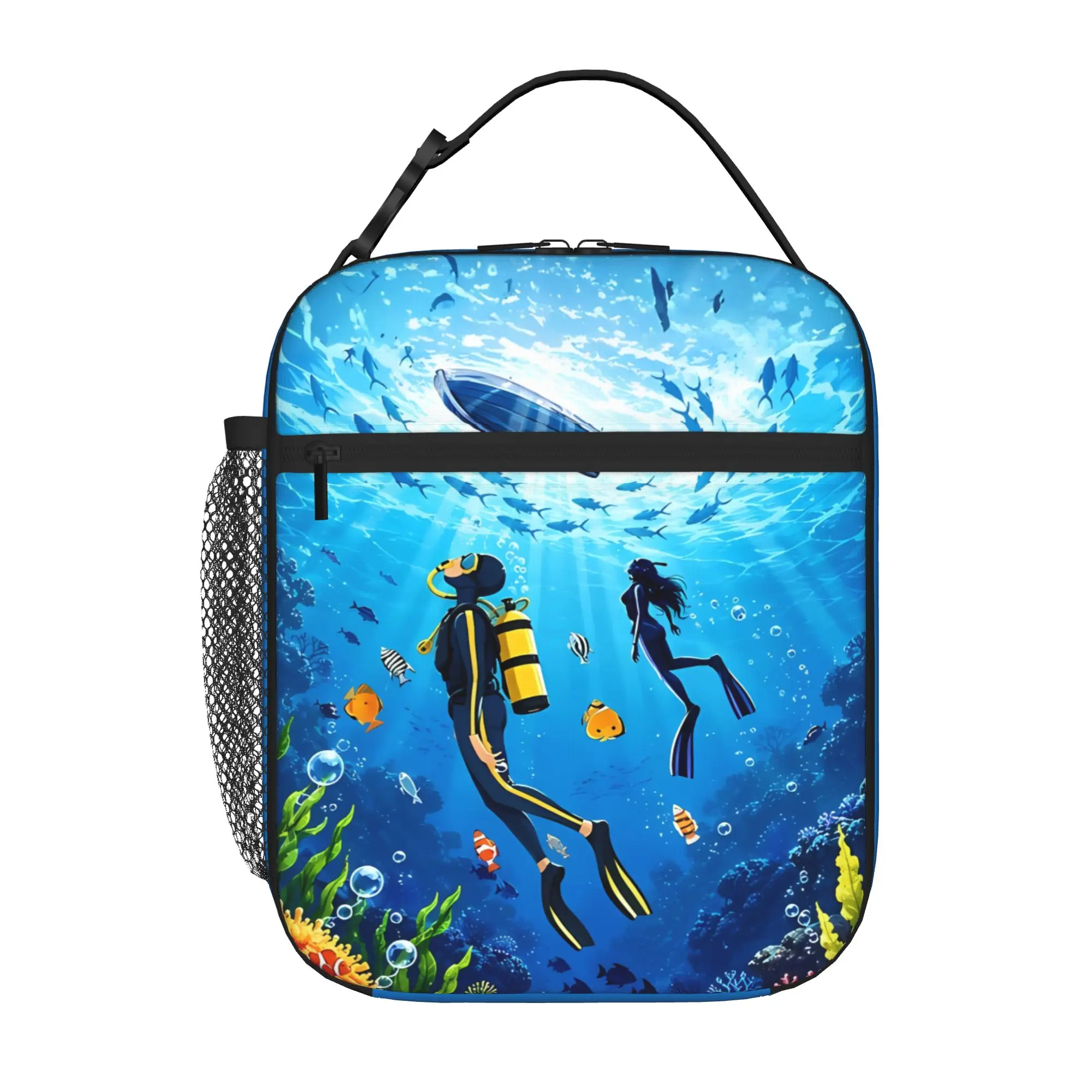 1 Piece Zipper Closure Deep Sea Creature Storage Bag Pocket Subnautica School Lunch Food Box Reusable For Lunch Food Bag