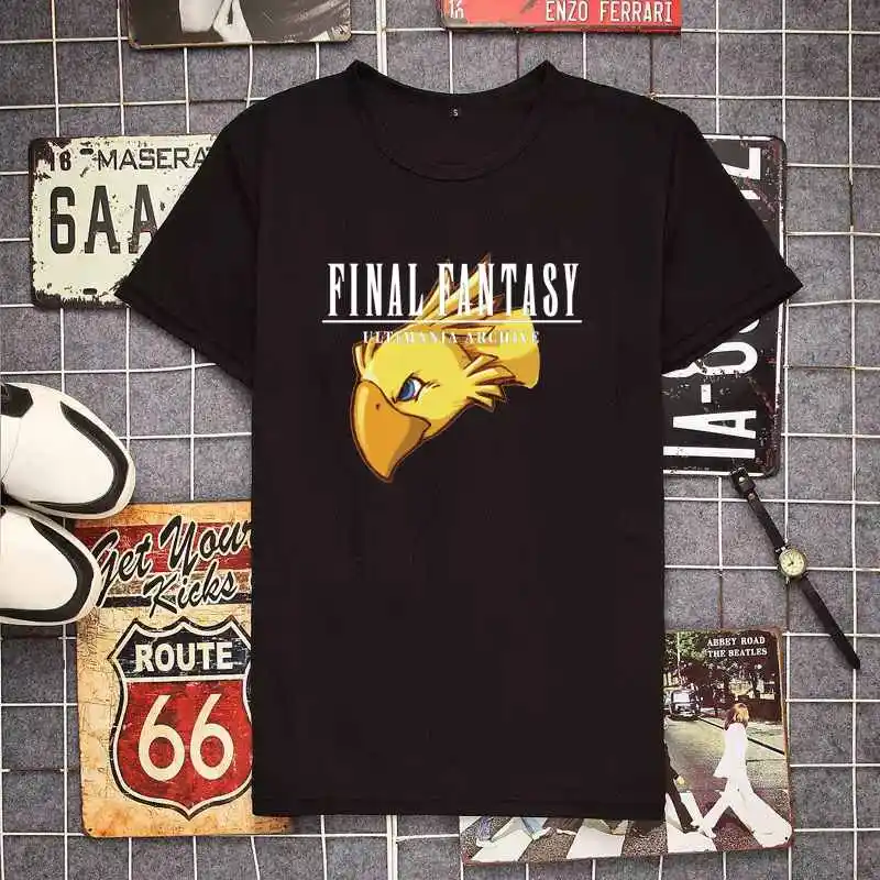 Mercenary Final Fantasy Chocobo Graphic Tshirts Men Cloud VII FF7 Video Game Strife Shinra Soldier Streetwear T Shirt