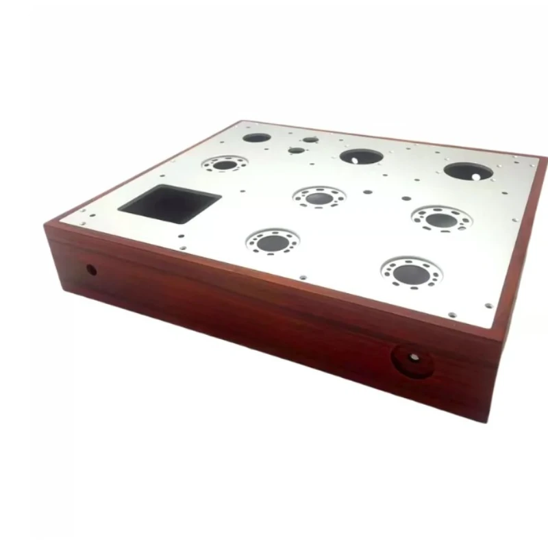 Mahogany chassis Front stage Class A power amplifier Wood chassis Aluminum plate opening Single end kit Solid wood box