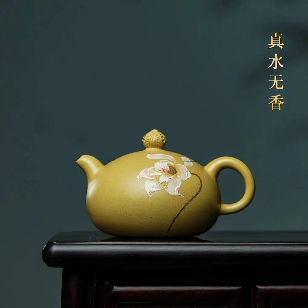 

Yixing Purple Clay Teapot By Renowned Craftsman Wu Chunyan, Pure Handmade Tea Brewing Pot, Premium Original Mineral Clay, Large