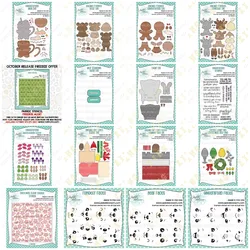 Gnome Christmas Gingerbread Faces Metal Cutting Dies Stamps Stencil Diy Scrapbook Paper Diary Decoration Card Handmade Embossing