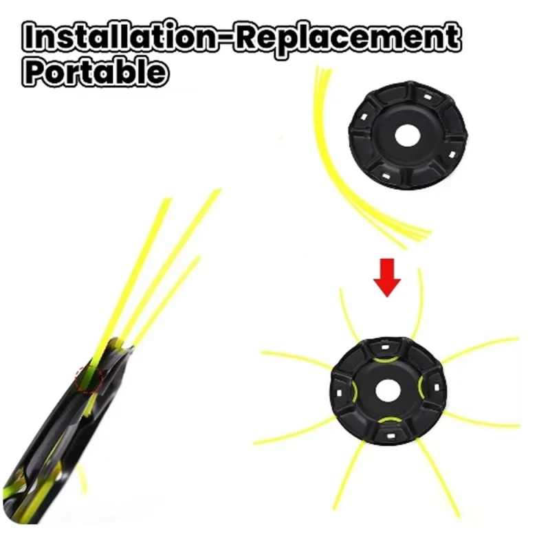 Steel Lawn Mower Head Free 4 Lines Replacement Lithium Grass Trimmer Head Removal Of Garden Weed Brushcutter Part