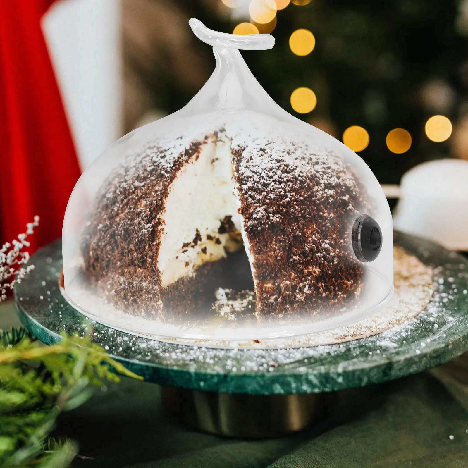 

Multi Purpose Glass Smoke Cover Stable Thick Cover for Banquet Party Kitchen Use Smoking Cloche Glass Smoking Cloche