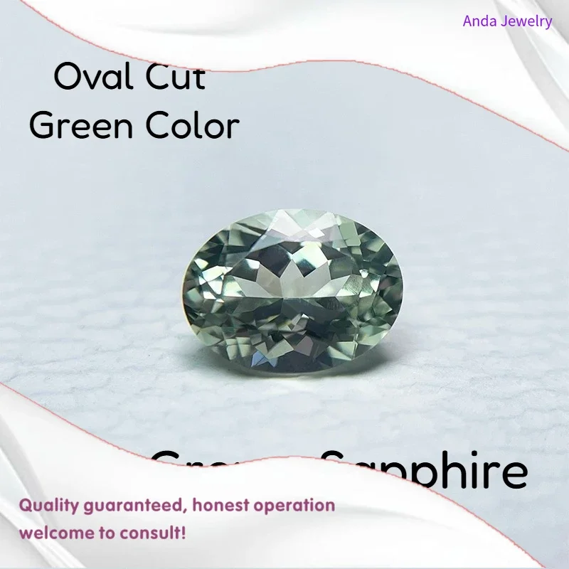 

M-Lab выращенный сапфир, зеленый цвет, овальная огранка, различные цвета, несколько размеров для изготовления ювелирных изделий своими руками, сертификат AGL на выбор