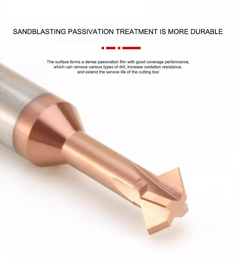 SHAZAM HRC60 4F Hartmetallfräser aus Wolframstahl, 90°-Winkel, für das Anfasen von oberen und unteren Innenbohrungen, CNC-Doppelseitiges T-förmiges Werkzeug – Detail 3