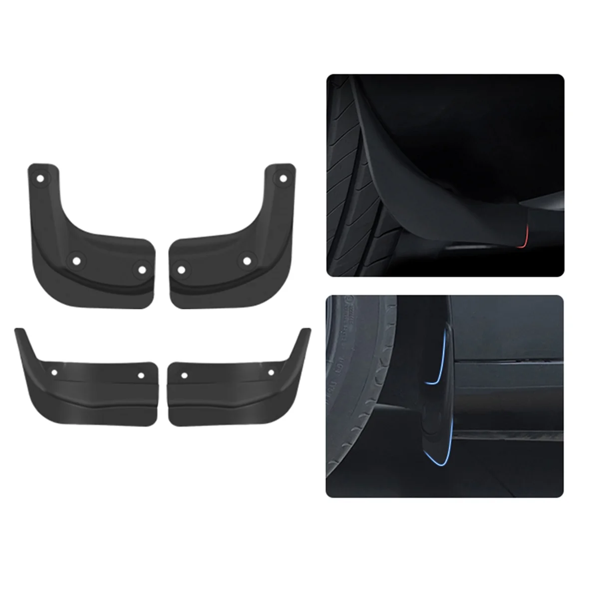 Mudguards Fender for Tesla New Model 3+ Front Rear Wheel Fender Splash Guards Official Mud Guard for Model3 Car 2024