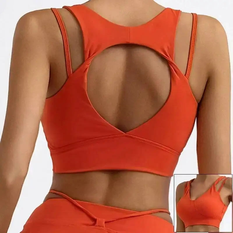 

BabYoung Sweet Pink Sports Bra HOT Girl Fiess Underwear Push Up Yoga Crop Top Women Bras Athletic Vest Gym Shirt Sportswear