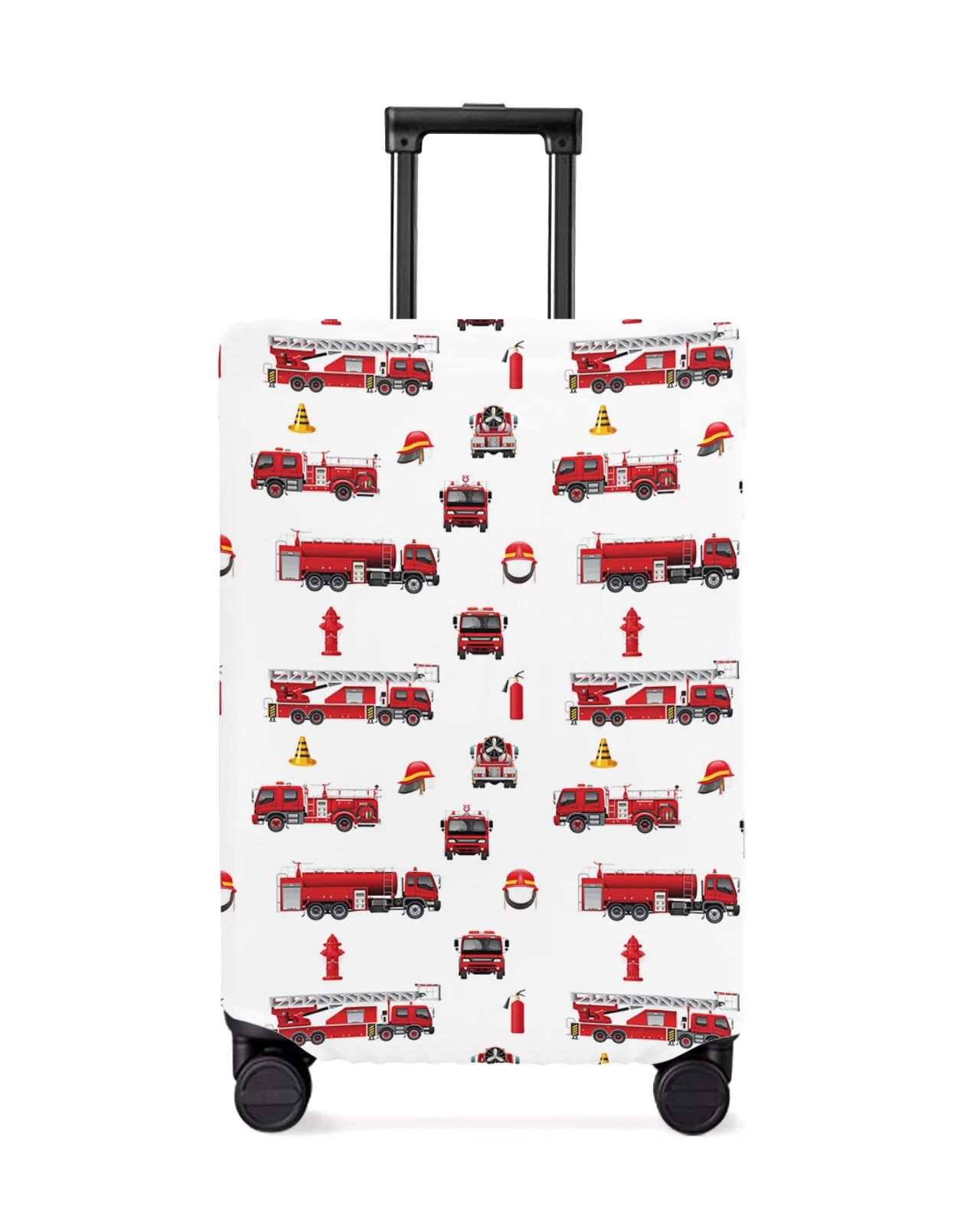 Fire Truck Texture Luggage Cover Stretch Suitcase Protector Baggage Dust Case Cover for 18-32 Inch Travel Suitcase Case