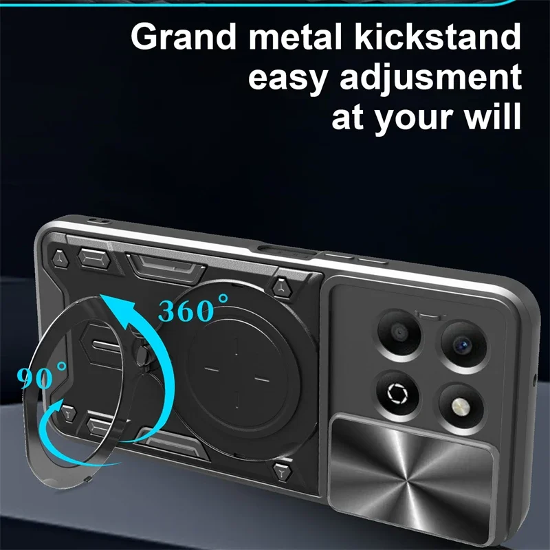 حافظة لهاتف Honor X6b 4G حافظة حلقية مغناطيسية غطاء خلفي لهاتف HonorX6b Honor Honer X6 b X 6b 4G كاميرا منزلق حماية درع Funda