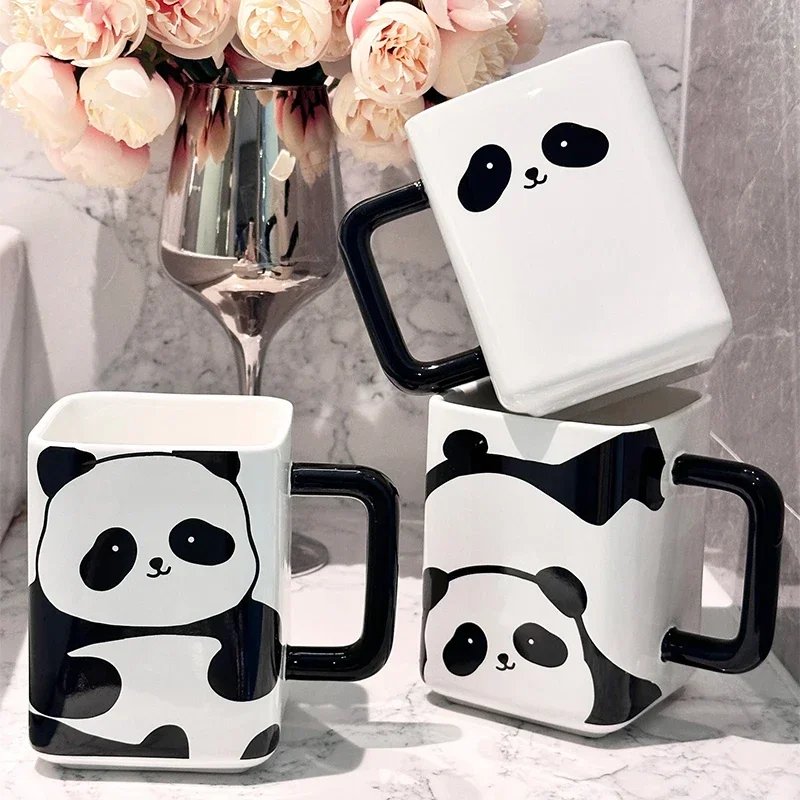 

Cute Panda Ceramic Mug Creative Couple Brush Their Teeth Cup Home Bathroom Wash Cup Brush Their Teeth Cup Bathroom Decoration