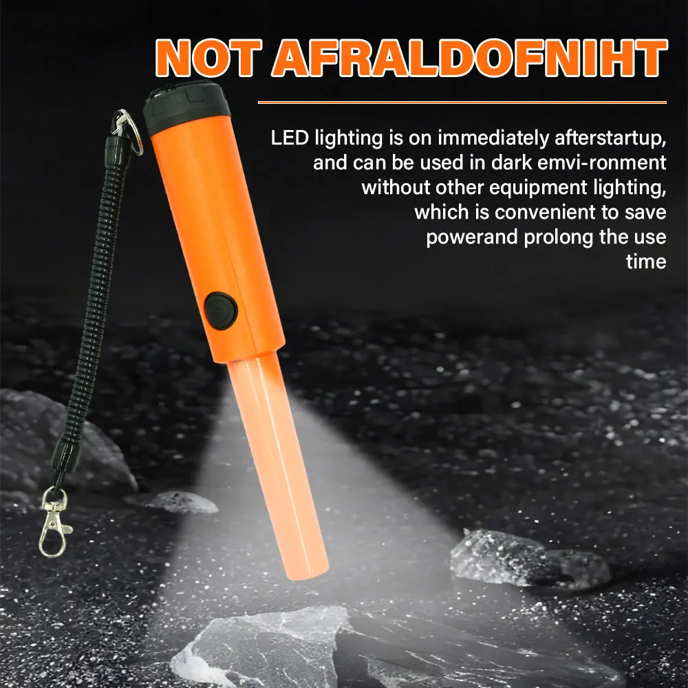Portable Metal Detector TC-116 Fully waterproof Adjustable LED light Handheld Detector Precise location Search for gold metal