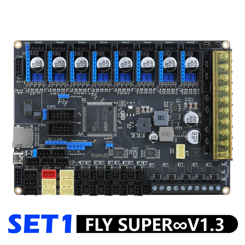 

The brand-new Fly3D high-pressure Super 8-axis for 3D printer motherboard RRF/marlin/Klipper VzBoT Voron