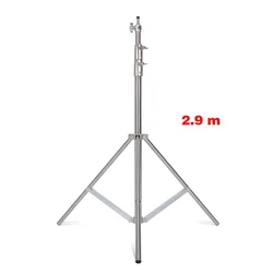 Trépied super stable de 2.9m, grand support de lumière pliable, cadre de levage, roues, boîte à lumière de photographie, studio photo, en acier inoxydable