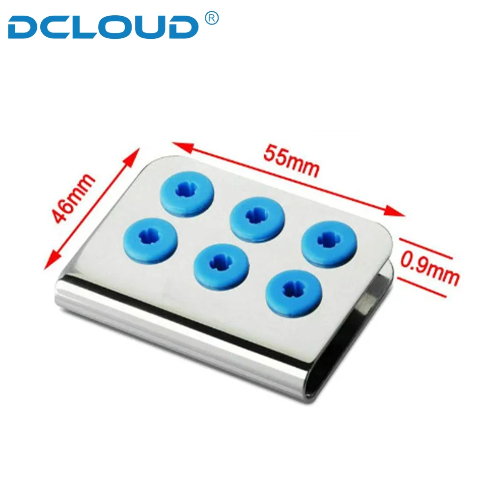 6 Holes Dental Ultrasonic Scaler Tips Holder Stand Silicone with Cover fit EMS/Woodpecker/DTE/SATELEC/NSK Endo Tips Auotclavable