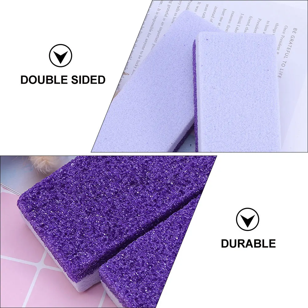 

2Pcs Foot Care Scrubber Pumice Stone Double Sided Callus Remover for Smooth Skin Foot File Exfoliator Tool Purple