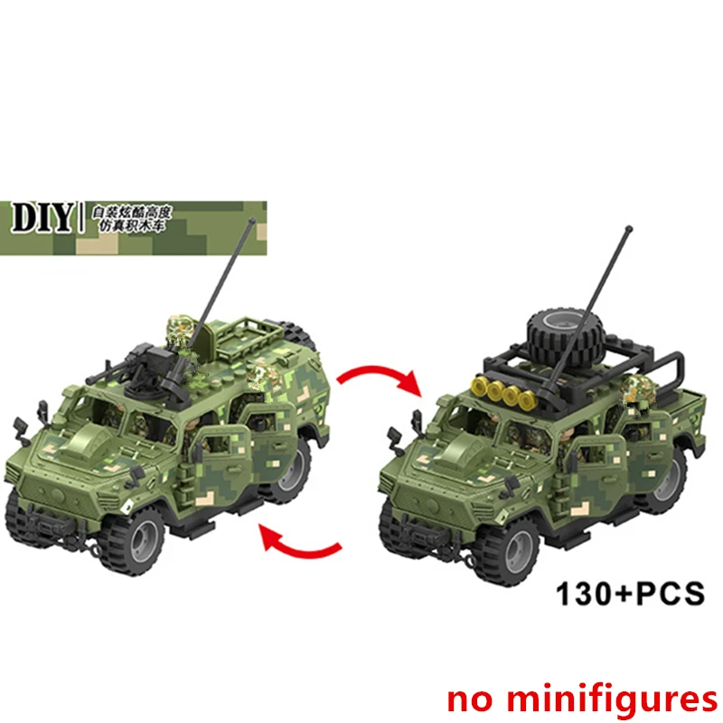 NEW Militarys Brave  Camouflage Commando Blacks Wranglers Car Off Roader Building Blocks Classic Model Sets Bricks Kids Kits