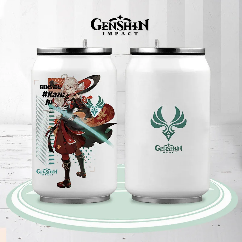 350 ML AnimeGame Genshin Impact Stainless steel Vacuum Cans cup Venti Paimon Klee Diluc Qiqi Cartoon Character  Water Cup Bottle