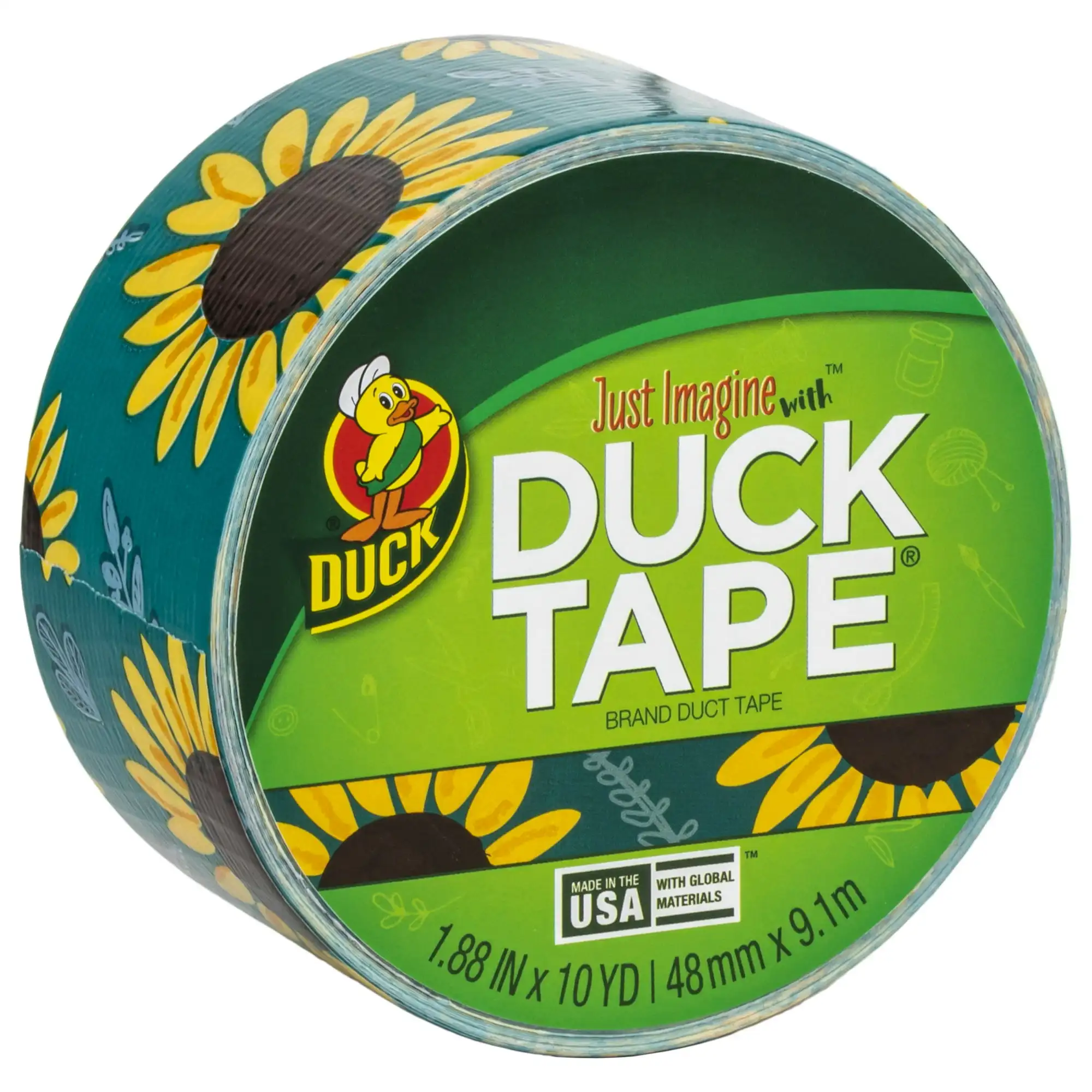 Bedrukte Ducttape-Rol-Zonnebloemen 1.88 In. X 10Km.