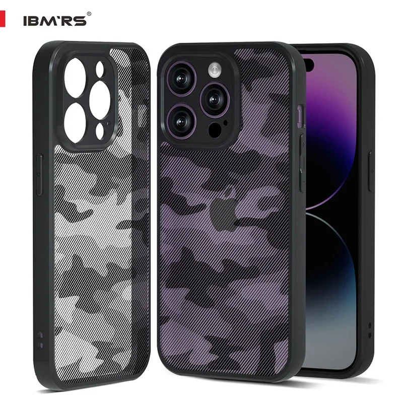 

for iPhone 14 Pro Case Camo [Shockproof][Military] - IBMRS Rugged Protective Cover, Anti-Slip & Anti-Scratch