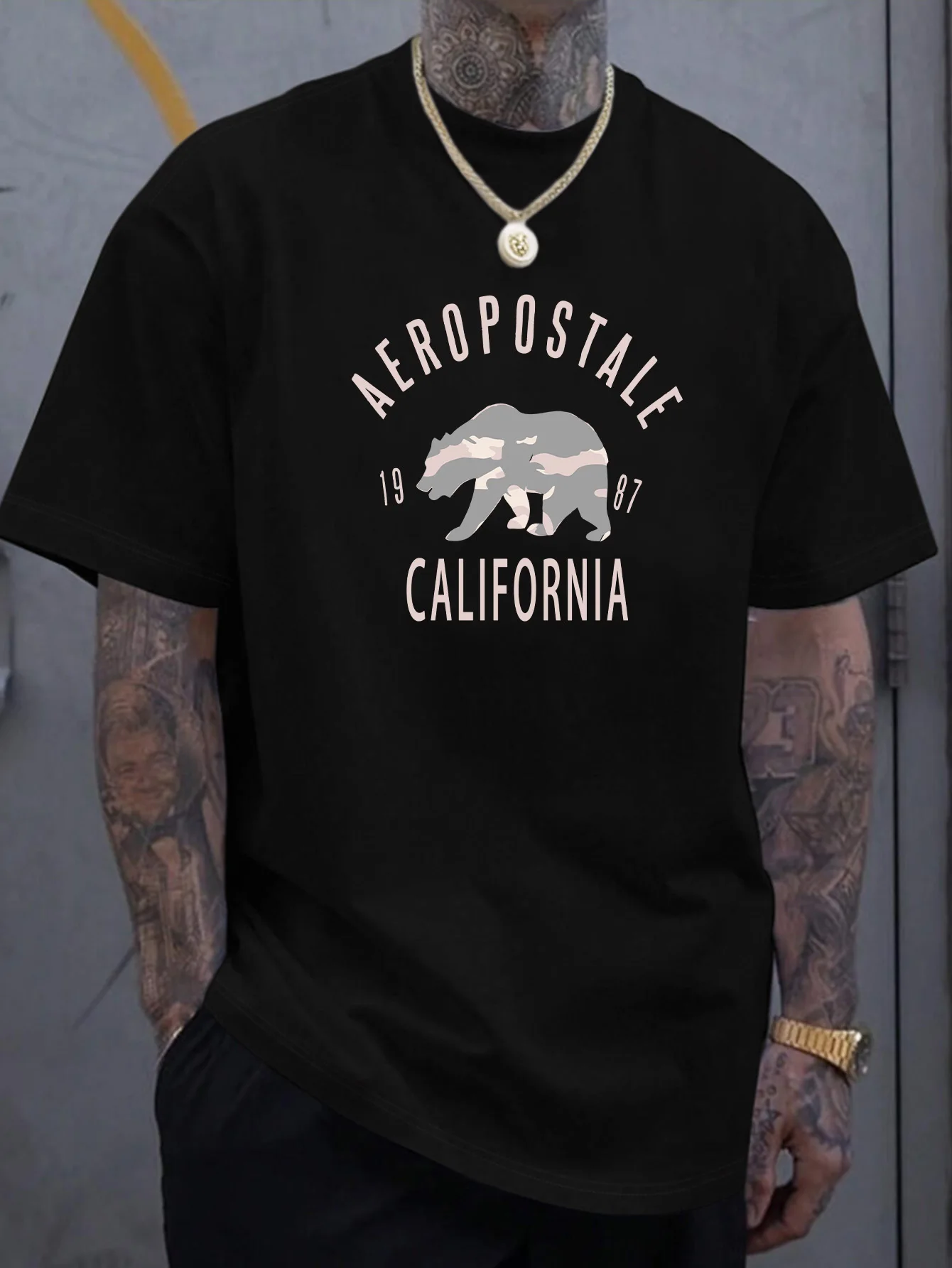 

Мужская повседневная футболка Aeropostale California с коротким рукавом, удобная летняя футболка, повседневная летняя одежда