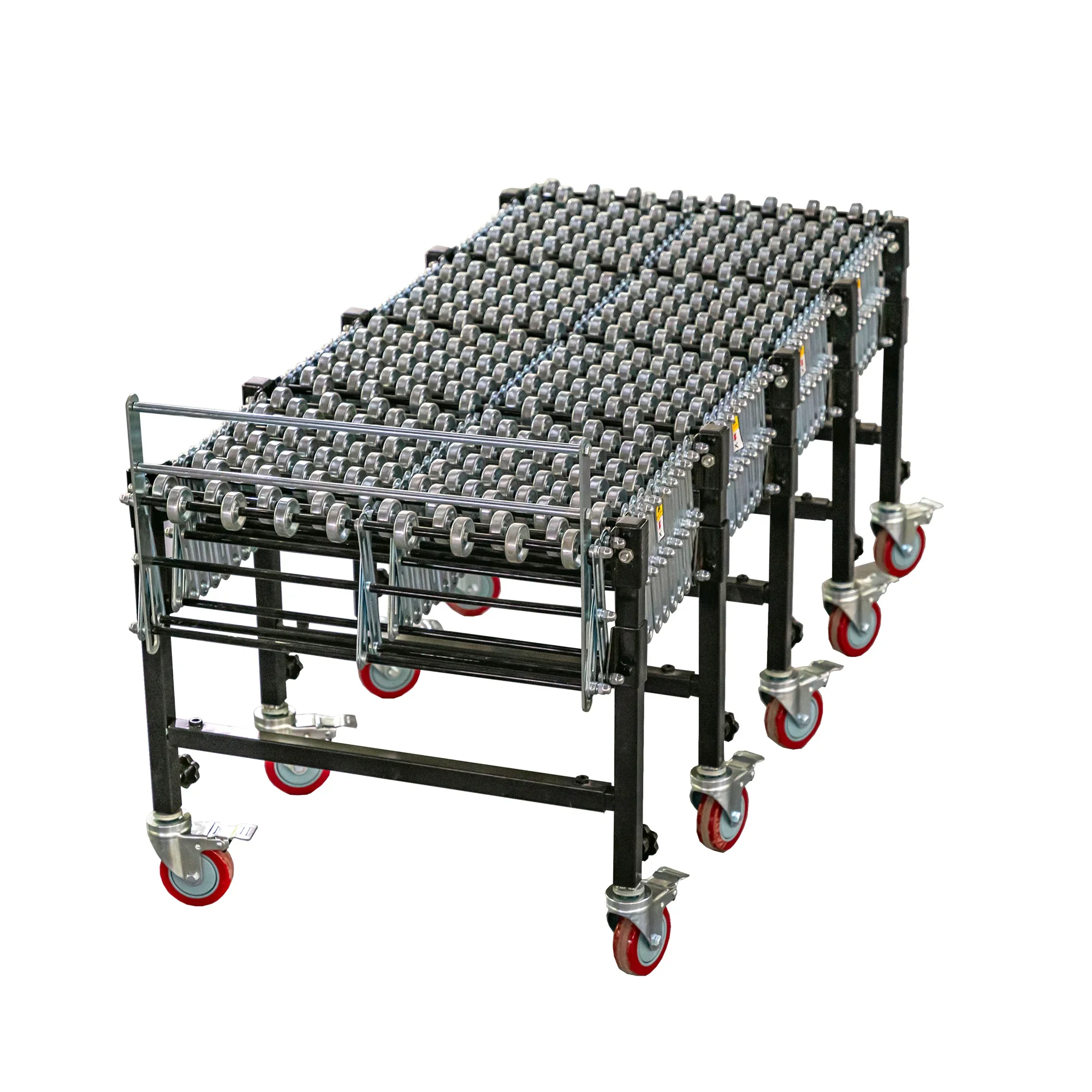 Heavy Duty Skate Wheel Roller Gravity Conveyor Flexible Expandable Telescopic Loading Conveyor