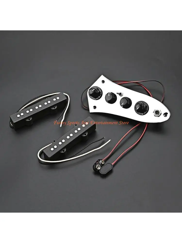 C4DE Bass Control Plate Harness Switch & Pickup Neck for JB Bass Replacement Parts