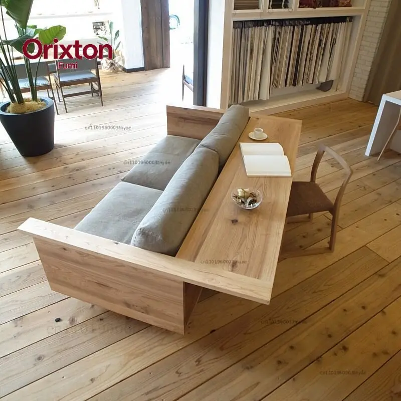 wood sofa table living room small apartment horizontal hall solid wood bookshelf office desk combination