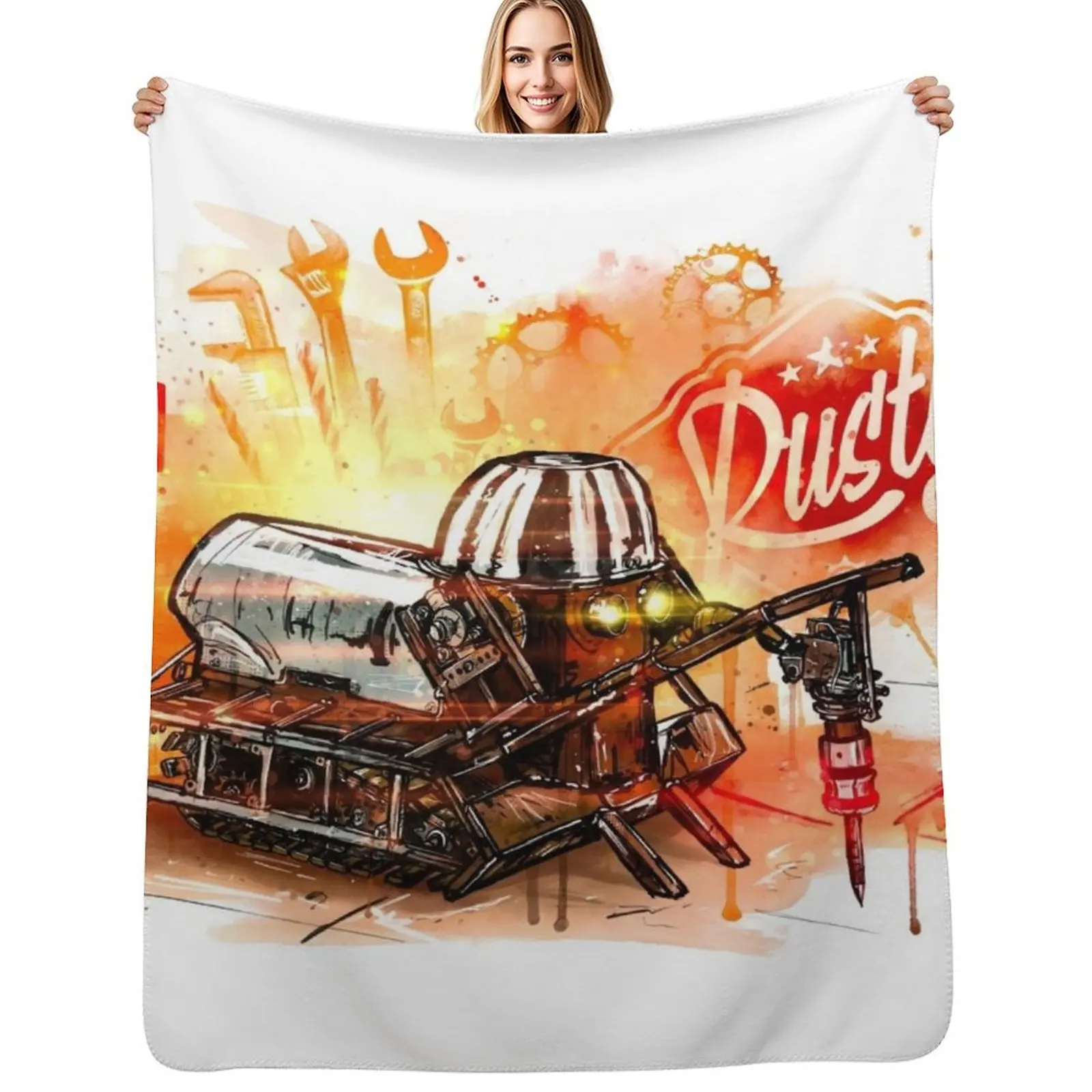 

Rusty Art Throw Blanket Soft Warm Blanket Gift for Men Women Adults
