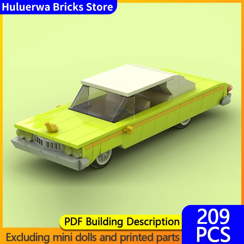 

Модель скоростного гоночного автомобиля MOC, строительные кирпичи Impala 66, полноразмерный автомобиль Lowrider, модульная технология, детские праздничные подарки, игрушки, костюм